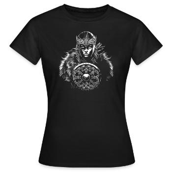 Viking Women Wikinger Kriegerin - Frauen T-Shirt - Schwarz - Vorne - AI Model Female 172 dark (172cm)