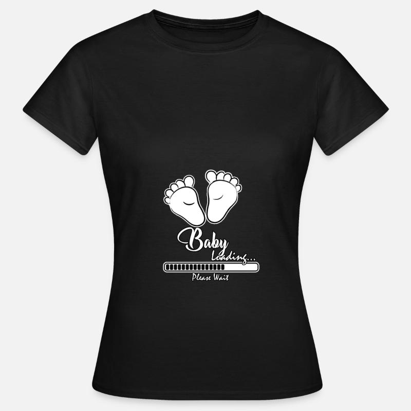 Baby loading please wait Geschenkidee - Frauen T-Shirt - Schwarz