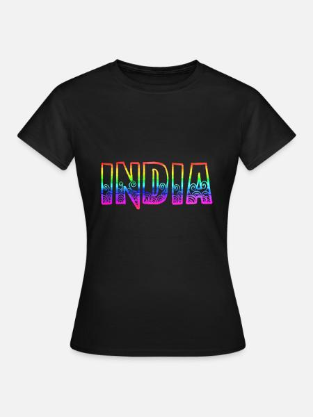 india rs regenbogen - Frauen T-Shirt - Schwarz