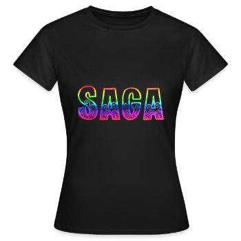 saga rs arc-en-ciel - T-shirt Femme - noir - Devant - AI Model Female 172 dark (172cm)