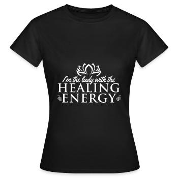 Idée cadeau Reiki | Maître Reiki Thérapeute Reiki - T-shirt Femme - noir - Devant - AI Model Female 172 dark (172cm)