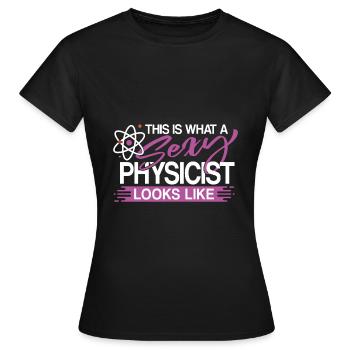 Physicist - Women's T-Shirt - black - Front - AI Model Female 172 dark (172cm)