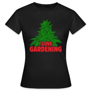 J'adore garder l'herbe - T-shirt Femme - noir - Devant - AI Model Female 172 dark (172cm)
