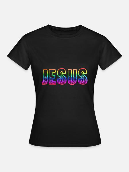 L’arc-en-ciel de Jésus - T-shirt Femme - noir