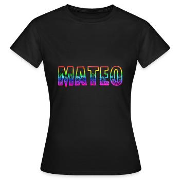 mateo rs regenbogen - Frauen T-Shirt - Schwarz - Vorne - AI Model Female 172 dark (172cm)