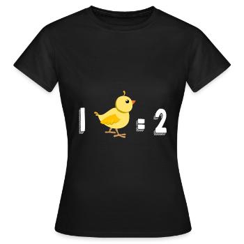 Hen Chick Humor Wortspiel - Frauen T-Shirt - Schwarz - Vorne - AI Model Female 172 dark (172cm)