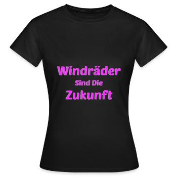 Windräder Windrad Windkraft Klimawandel - Frauen T-Shirt - Schwarz - Vorne - AI Model Female 172 dark (172cm)