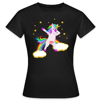 Tamponner la licorne, tamponner la licorne - T-shirt Femme - noir - Devant - AI Model Female 172 dark (172cm)