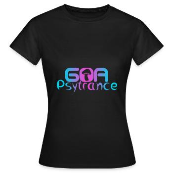 Goa Psytrance Psy - Frauen T-Shirt - Schwarz - Vorne - AI Model Female 172 dark (172cm)