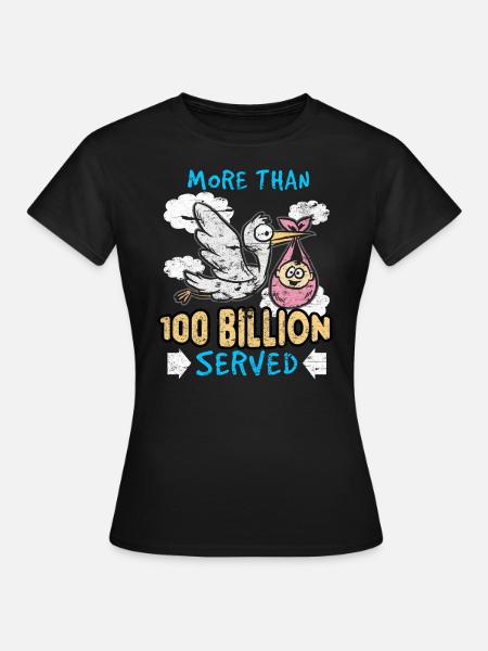 Storch - Frauen T-Shirt - Schwarz