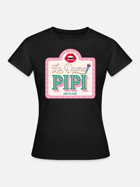 Emily In Paris Show Marquee By La Dame Pipi - Women's T-Shirt - black