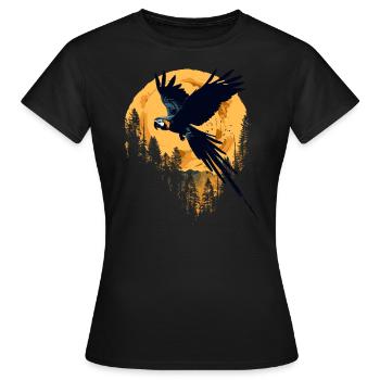 Parrot Bird Macaw Wilderness - Women's T-Shirt - black - Front - AI Model Female 172 dark (172cm)