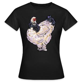 Brahma poules poules ferme agriculteur poulet coq - T-shirt Femme - noir - Devant - AI Model Female 172 dark (172cm)