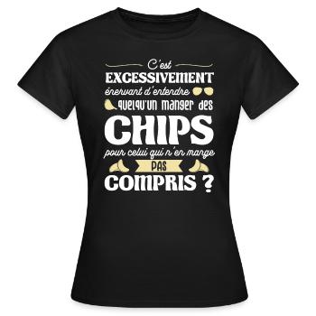 Dikkenek Répliques cultes citations film - T-shirt Femme - noir - Devant - AI Model Female 172 dark (172cm)