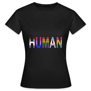 HUMANE - Women's T-Shirt - black - Front - AI Model Female 172 dark (172cm)