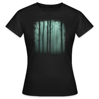 Mystique Forest Black Metal Gothique - T-shirt Femme - noir - Devant - AI Model Female 172 dark (172cm)