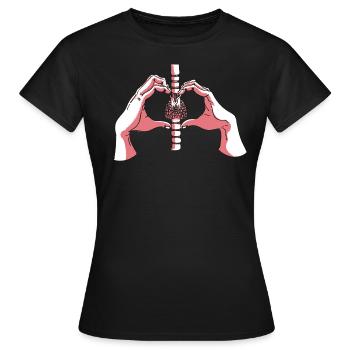 La glande thyroïde - T-shirt Femme - noir - Devant - AI Model Female 172 dark (172cm)