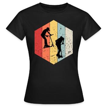 trottinette freestyle - T-shirt Femme - noir - Devant - AI Model Female 172 dark (172cm)