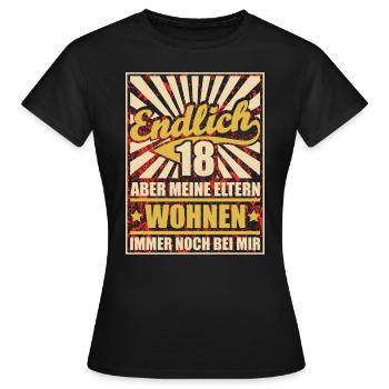 18 Geburtstag - Frauen T-Shirt - Schwarz - Vorne - AI Model Female 172 dark (172cm)