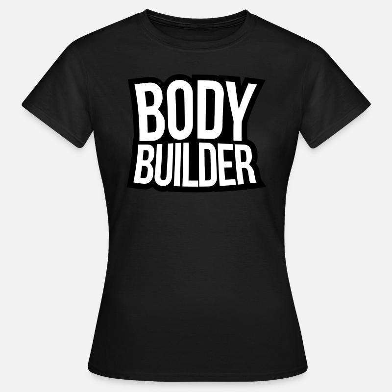 Bodybuilder text - T-shirt Femme - noir