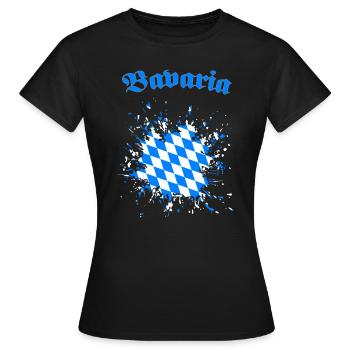 Masque Bavière Bavière - T-shirt Femme - noir - Devant - AI Model Female 172 dark (172cm)
