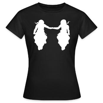Freundinnen Biker Girls Bikerbuddys Bikerin Bike - Frauen T-Shirt - Schwarz - Vorne - AI Model Female 172 dark (172cm)