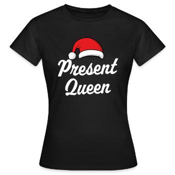 Present Queen - Women's T-Shirt - black - Front - AI Model Female 172 dark (172cm)