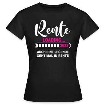 Rente Geschenk Rentnerin Lustig Spruch - Frauen T-Shirt - Schwarz - Vorne - AI Model Female 172 dark (172cm)