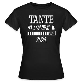 Tante Ankündigung Werdende Tante Schwangerschaft - Frauen T-Shirt - Schwarz - Vorne - AI Model Female 172 dark (172cm)