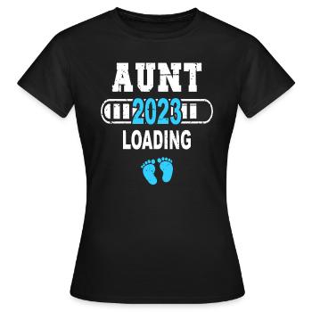 Aunt Announcement Pregnancy Pregnant Baby Gift - Frauen T-Shirt - Schwarz - Vorne - AI Model Female 172 dark (172cm)