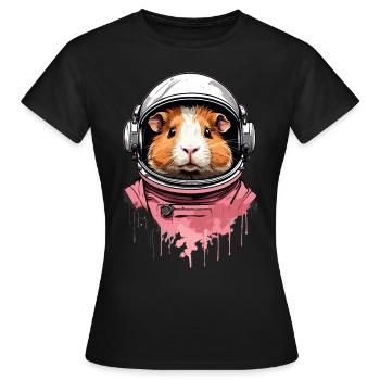 cobaye, astronaute, espace, technologie spatiale - T-shirt Femme - noir - Devant - AI Model Female 172 dark (172cm)