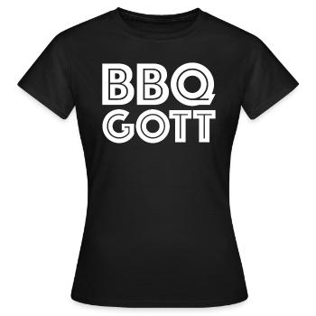 BBQ Gott | Grill, Bier, Party, Sommer, Fleisch - Frauen T-Shirt - Schwarz - Vorne - AI Model Female 172 dark (172cm)