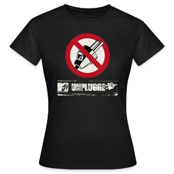 MTV Unplugged Design Vintage - T-shirt Femme - noir - Devant - AI Model Female 172 dark (172cm)