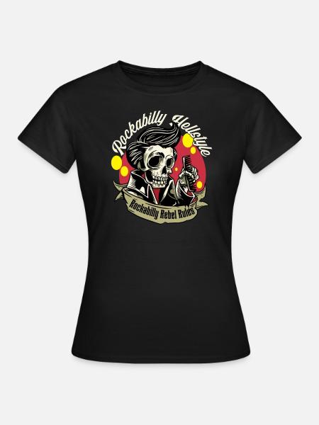 Rockabilly Rebel Rules Rockabilly Hellstyle - T-shirt Femme - noir