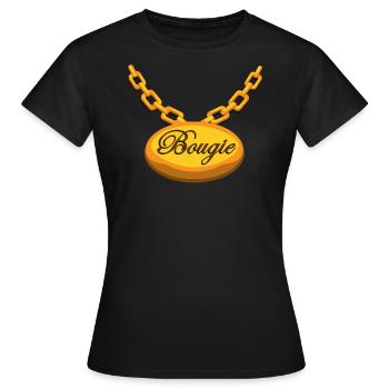 Bougie Collier Bijoux Disant Drôle Cadeau Amusant - T-shirt Femme - noir - Devant - AI Model Female 172 dark (172cm)