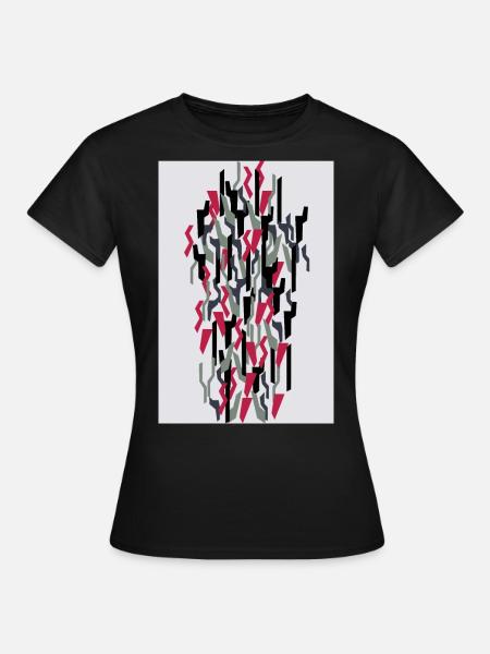 Camouflage Kunst Rot Gaming - Frauen T-Shirt - Schwarz