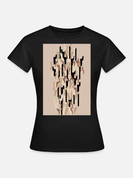 Camouflage Kunst Sand Gaming - Frauen T-Shirt - Schwarz