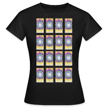 Design hypnotique Type-1 - T-shirt Femme - noir - Devant - AI Model Female 172 dark (172cm)