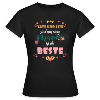 Mama ist die beste - Frauen T-Shirt - Schwarz - Vorne - AI Model Female 172 dark (172cm)