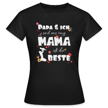 Mama ist die beste - Frauen T-Shirt - Schwarz - Vorne - AI Model Female 172 dark (172cm)