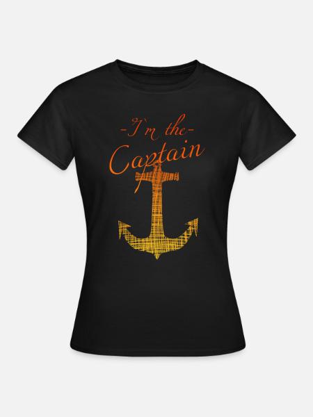 Kapitän Captain sail - Frauen T-Shirt - Schwarz