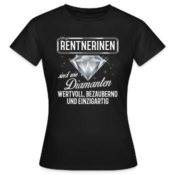 RENTNERINNEN - DM - Frauen T-Shirt - Schwarz - Vorne - AI Model Female 172 dark (172cm)