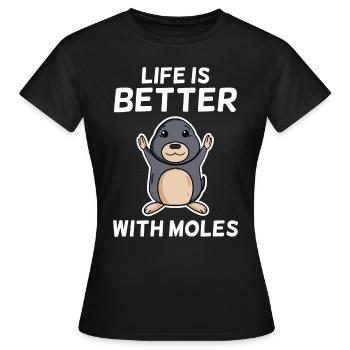 Taupe - T-shirt Femme - noir - Devant - AI Model Female 172 dark (172cm)