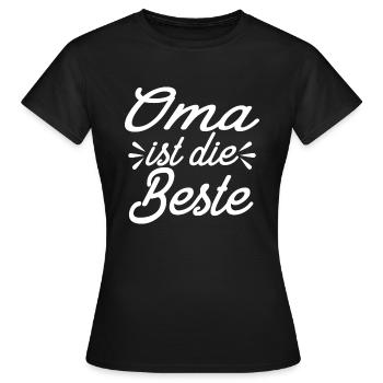 Oma Ist Die Beste - Frauen T-Shirt - Schwarz - Vorne - AI Model Female 172 dark (172cm)