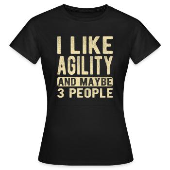 Dicton d’agilité - T-shirt Femme - noir - Devant - AI Model Female 172 dark (172cm)