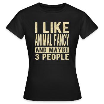 Tierischer Spruch - Frauen T-Shirt - Schwarz - Vorne - AI Model Female 172 dark (172cm)
