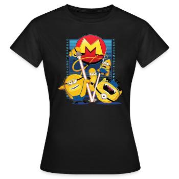 Minions Mega Minions With Super Powers - Women's T-Shirt - black - Front - AI Model Female 172 dark (172cm)