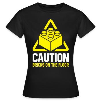 Brick Builder Toys Blocks Clamping Blocks Bricks - Women's T-Shirt - black - Front - AI Model Female 172 dark (172cm)