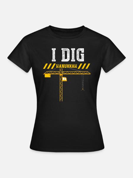 I Dig Hanukkah - Frauen T-Shirt - Schwarz
