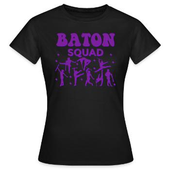 Bâton Twirling Staff Jonglage Gymnastik mit Stab - Frauen T-Shirt - Schwarz - Vorne - AI Model Female 172 dark (172cm)